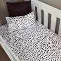 Cot Bedding - Black Dot 01 baby neutral nursery linen set South Africa