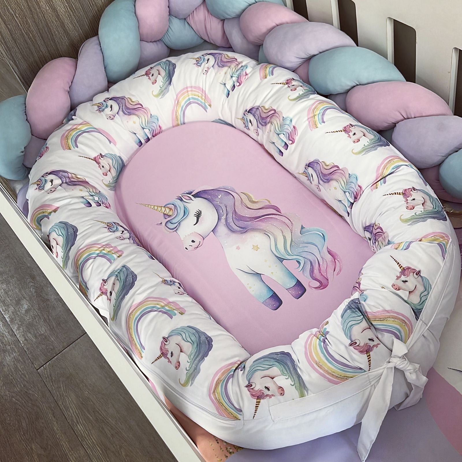 Cot Bedding - Pink Unicorn Set 13