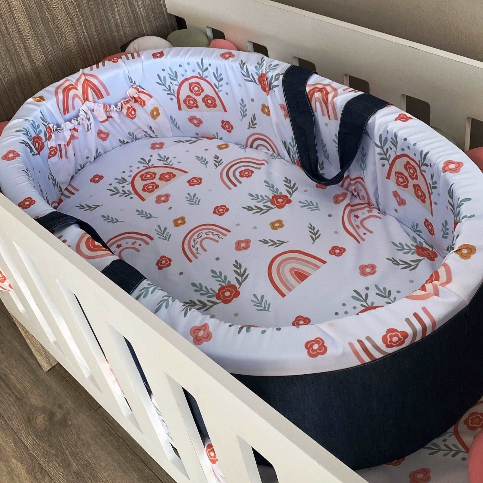 Carry Cot - Coral Rainbow 01 baby carry cots South Africa