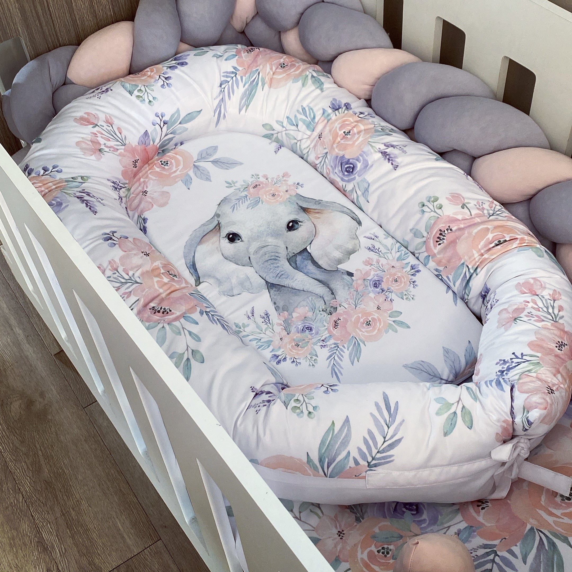 Nest - Pink Elephant 02 baby nursery snuggle nests South Africa