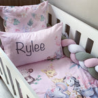 Cot Bedding - Pink Safari Set 24