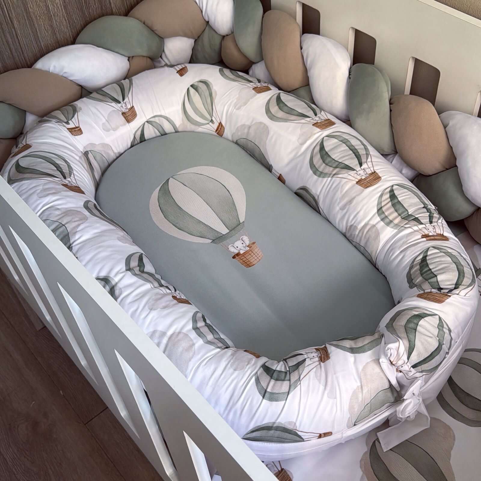 Nest - Sage Elephant Balloon 01 baby nursery snuggle nests South Africa