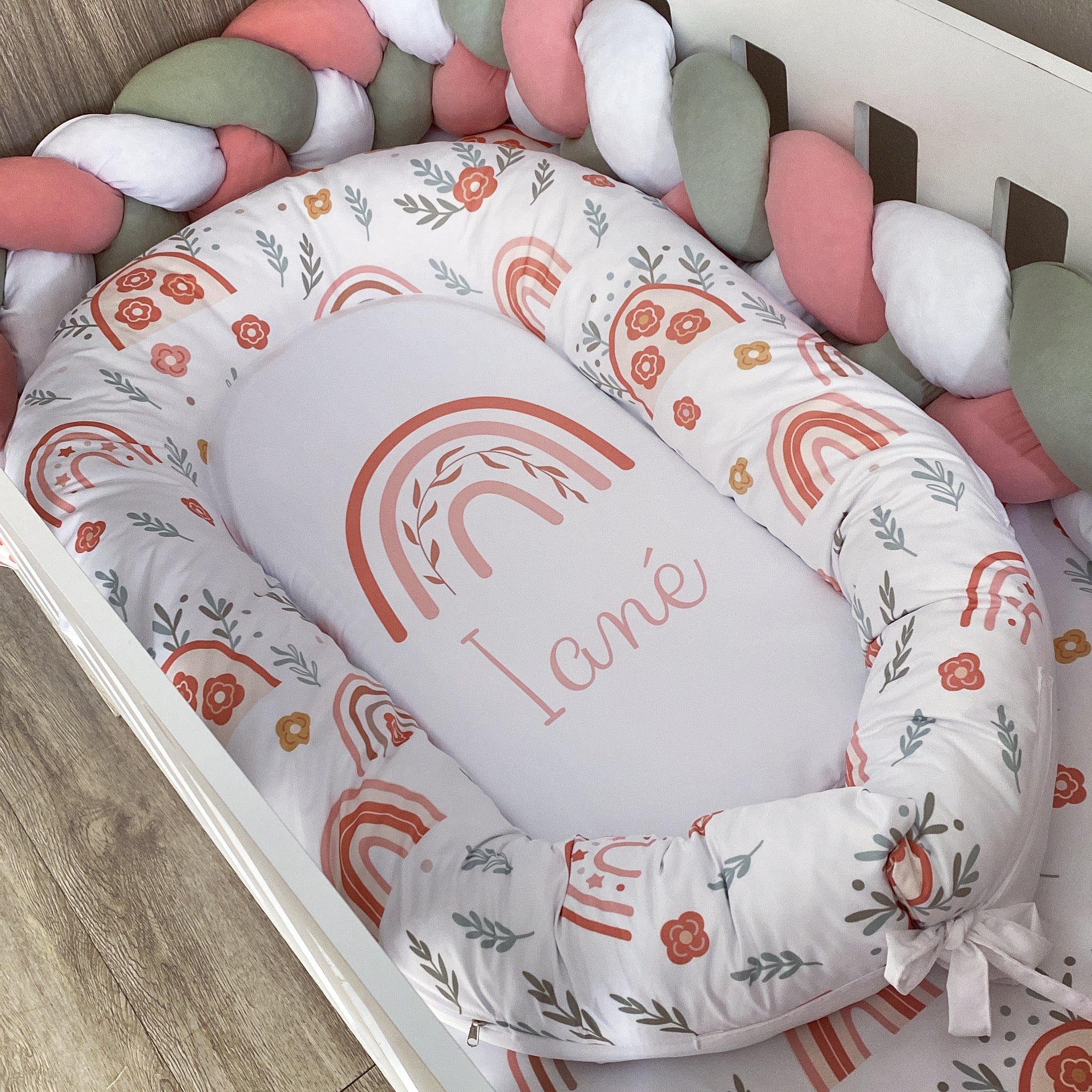 Nest - Coral Rainbow 01 baby nursery snuggle nests South Africa