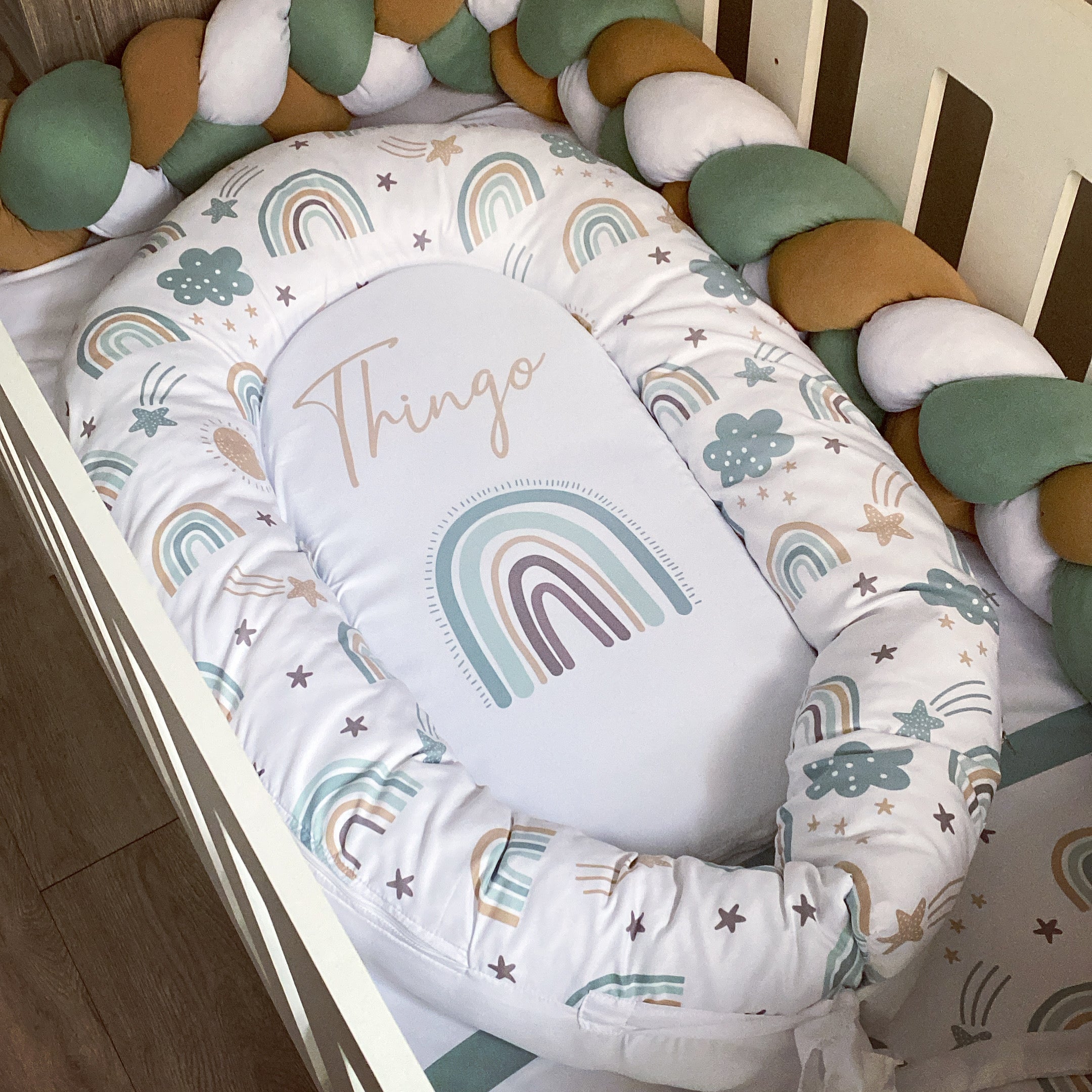 Nest - Sage Rainbow 01 baby nursery snuggle nests South Africa