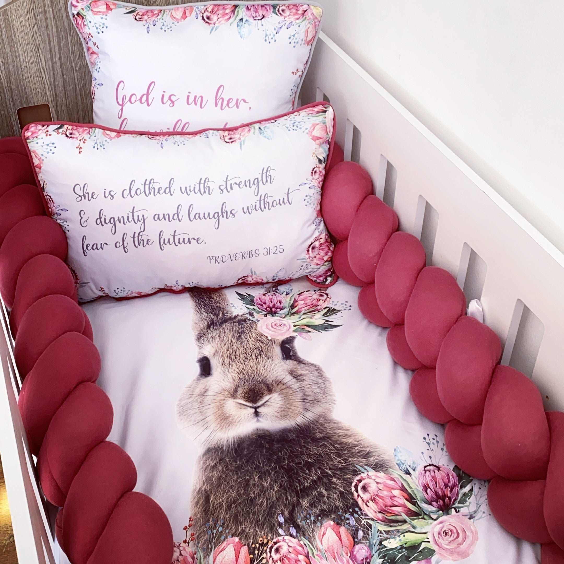 Cot Bedding - Pink Bunny set 06
