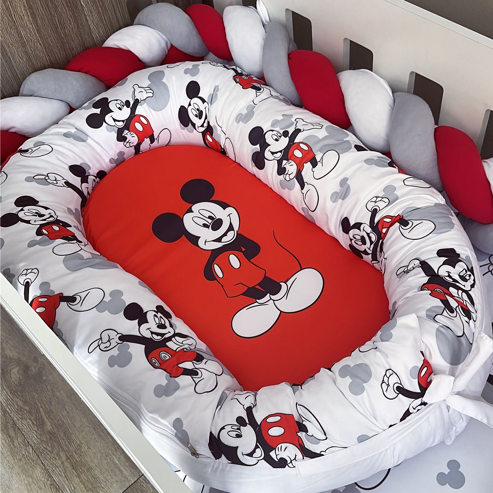 Nest - Red Mickey Mouse 01 baby nursery snuggle nests South Africa