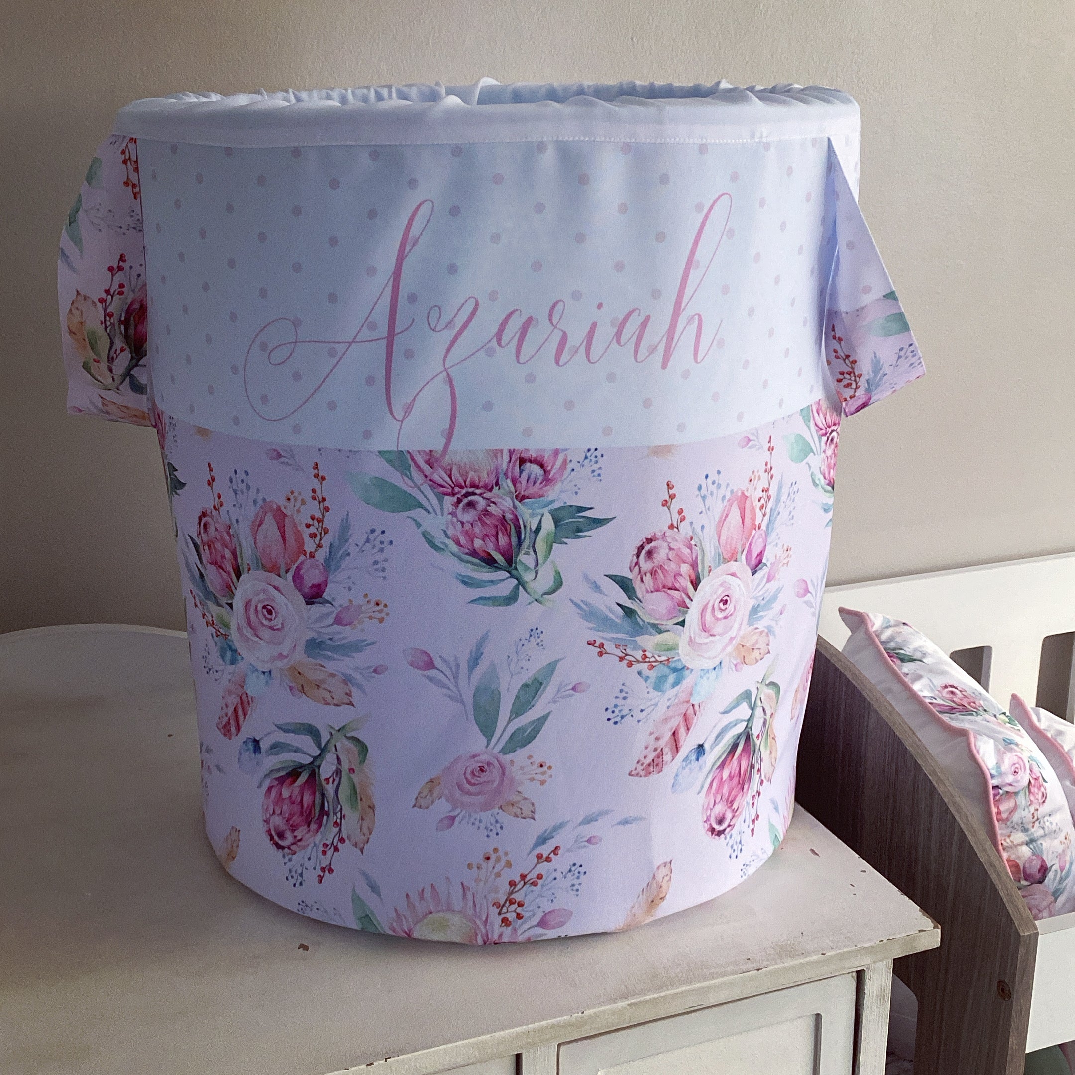 Cot Bedding - Protea Pink Safari Set 02