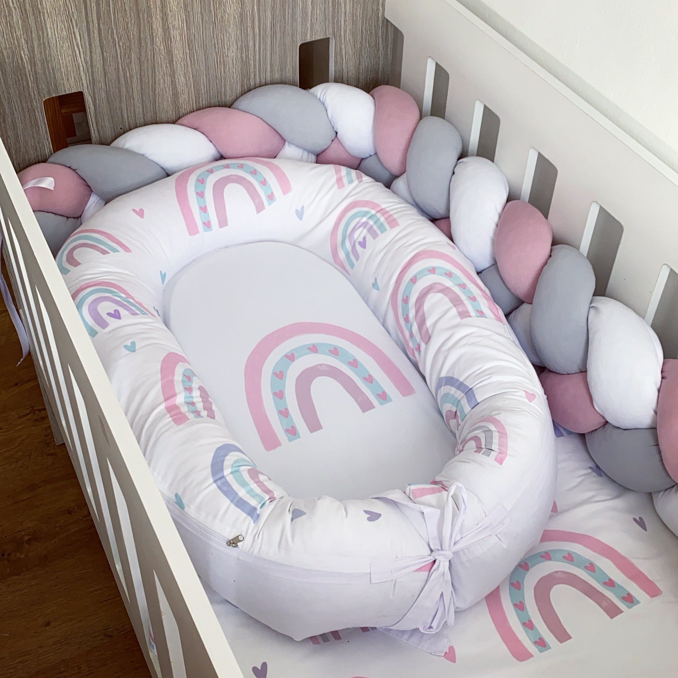 Nest - Pink Rainbow 03 baby nursery snuggle nests South Africa