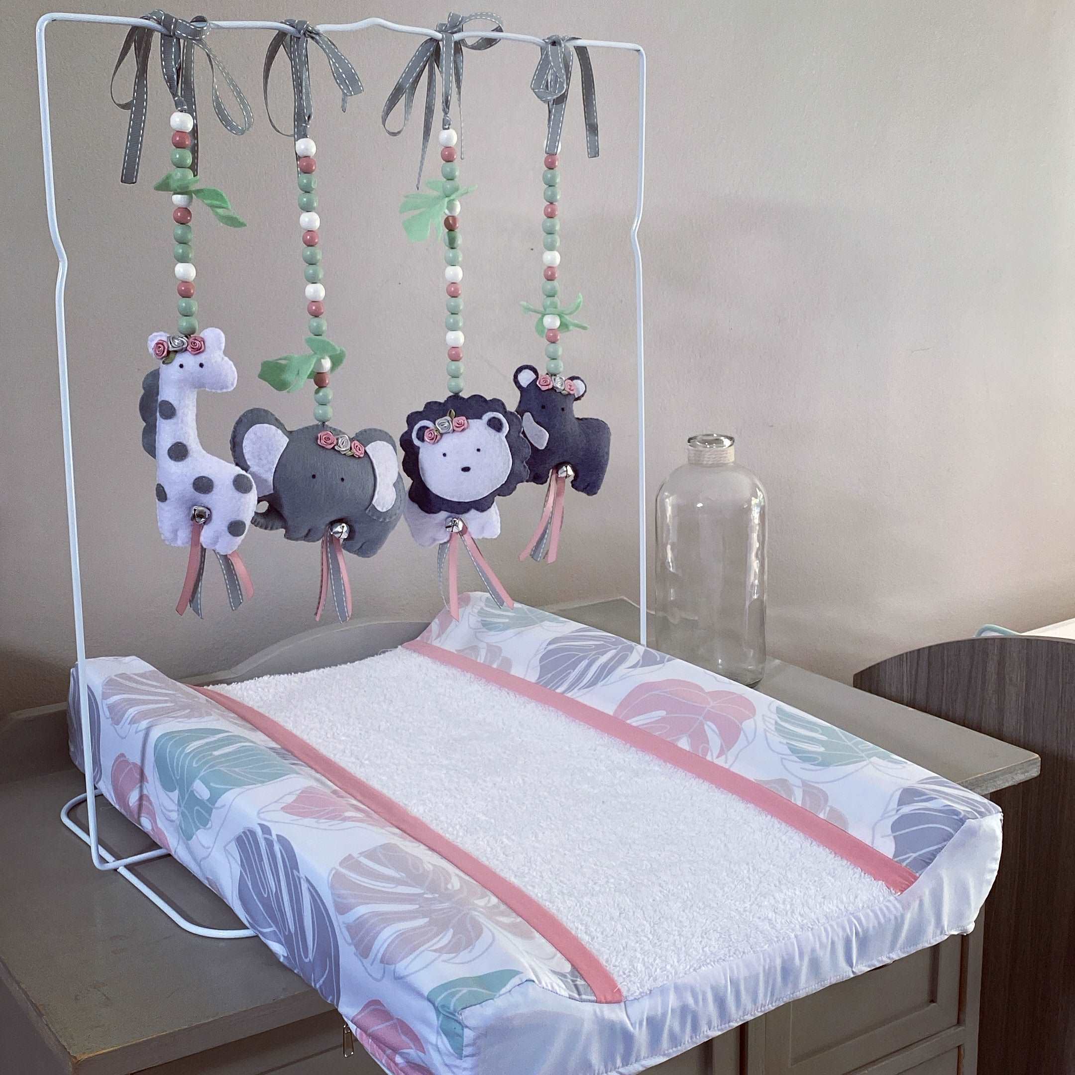 Cot Bedding - Pink Safari Set 06
