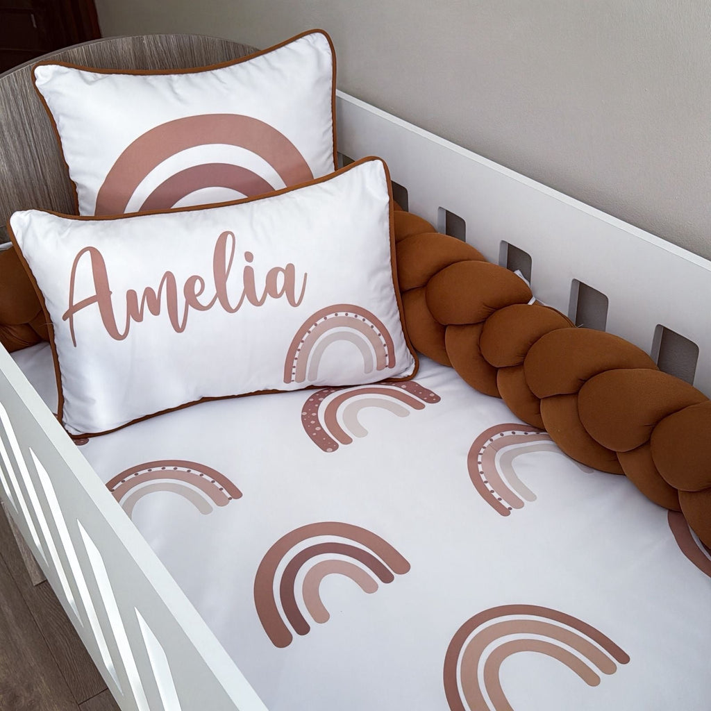 Cot Bedding - Pink Boho Rainbow Set 14