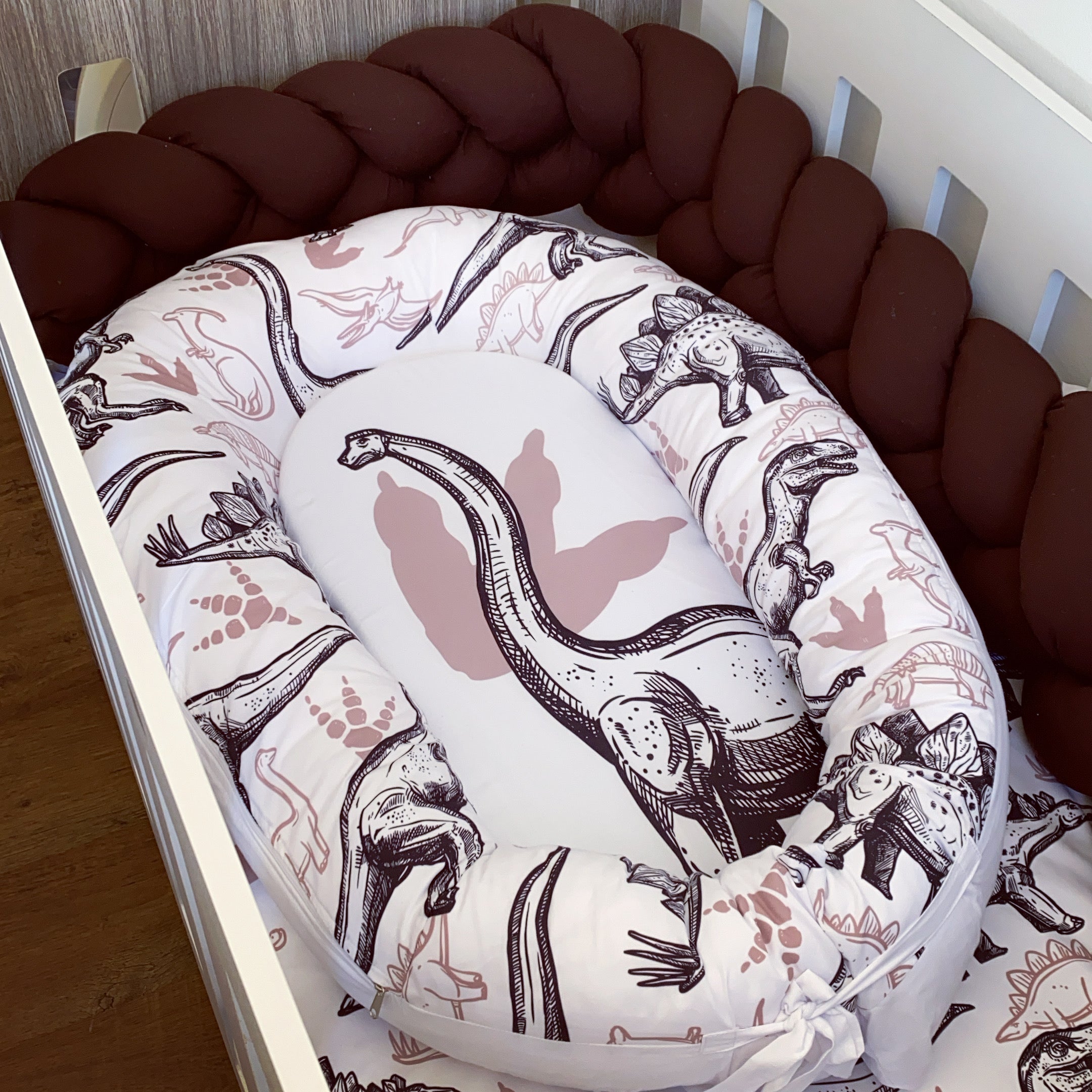Nest - Brown Dinosaur 01 baby nursery snuggle nests South Africa