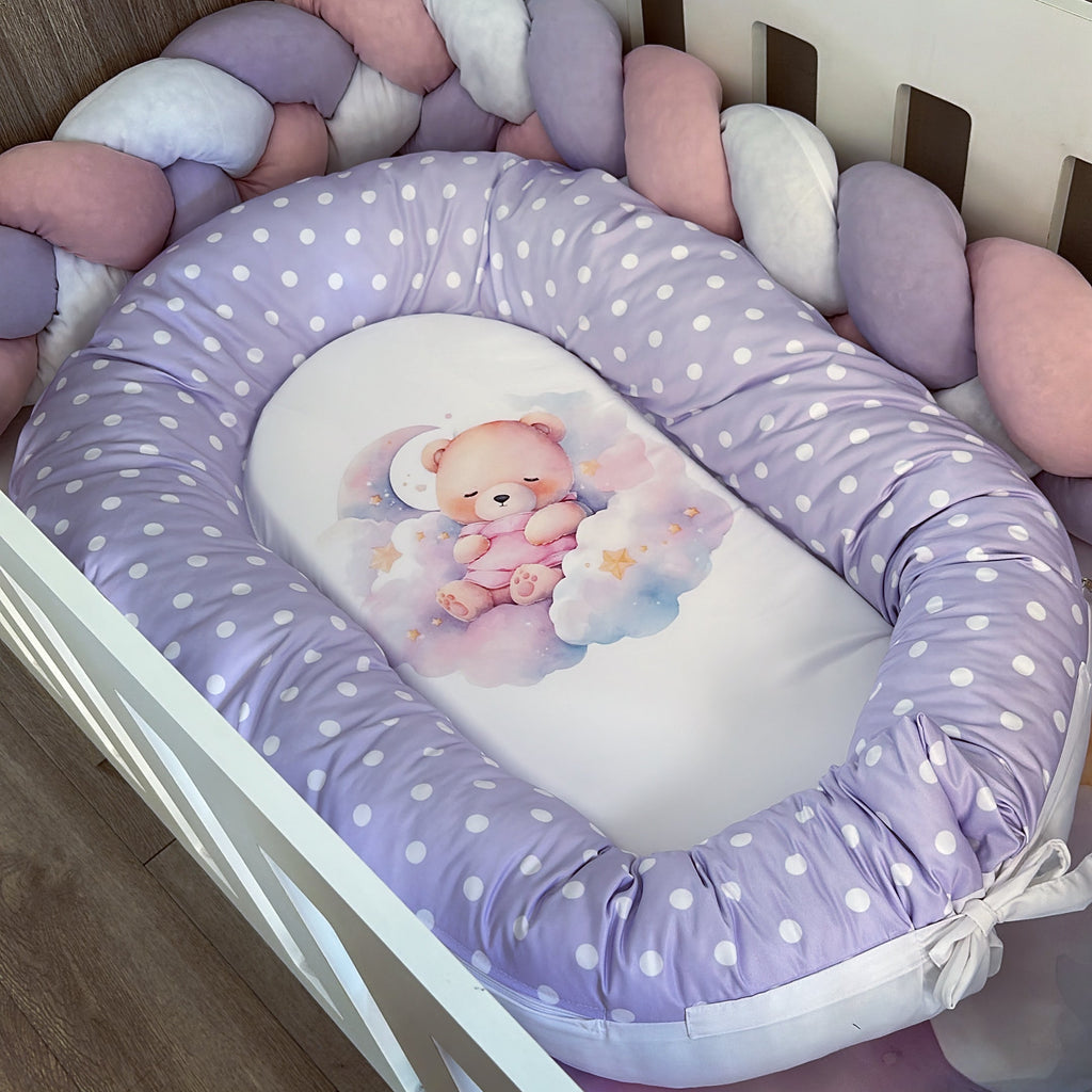 Cot Bedding - Pink Bear Set 03