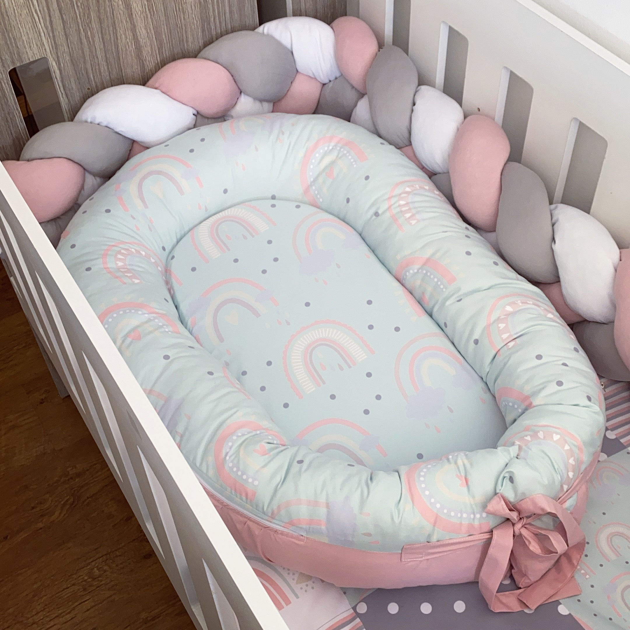 Nest - Pink Rainbow 06 baby nursery snuggle nests South Africa