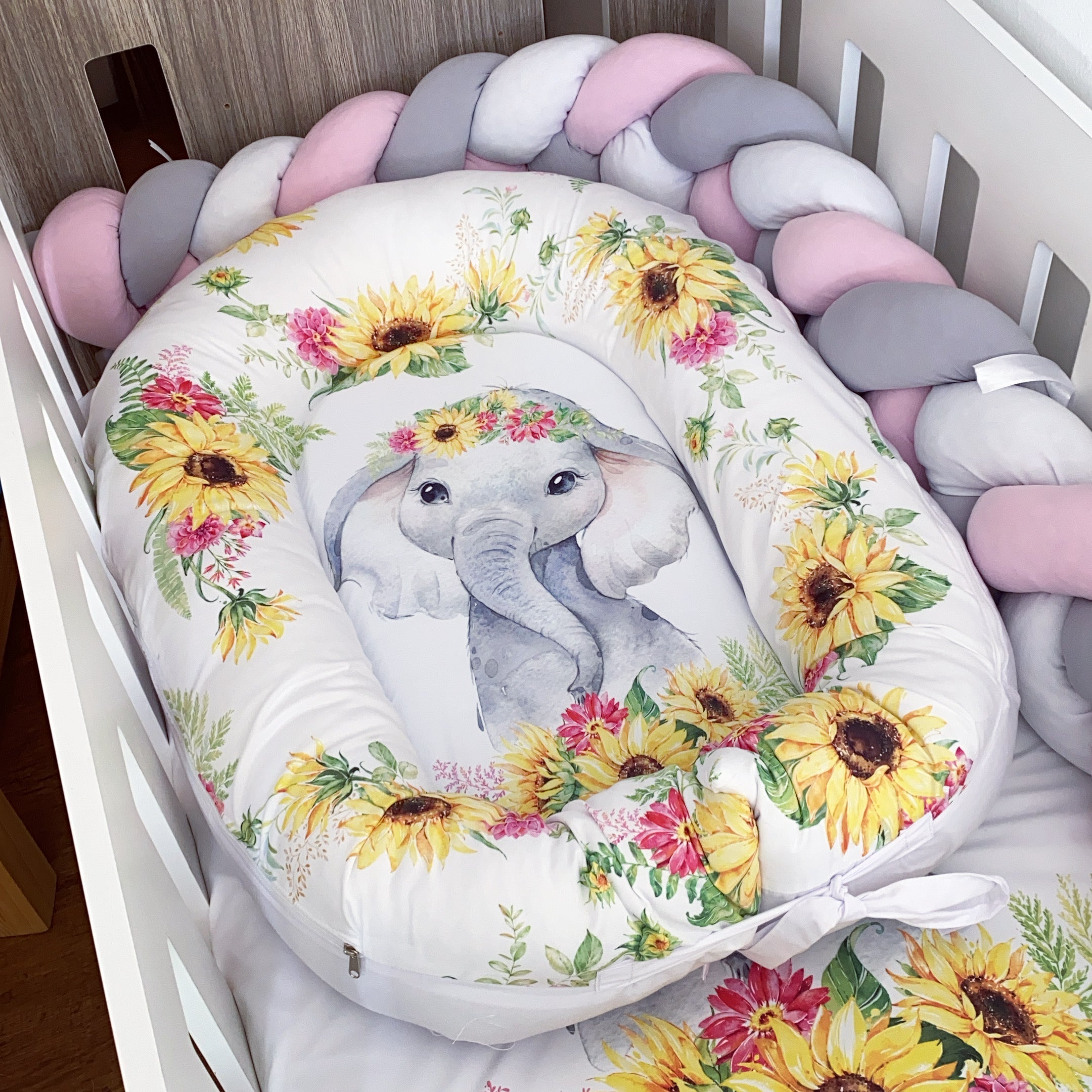 Nest - Sunflower Elephant 01 baby nursery snuggle nests South Africa