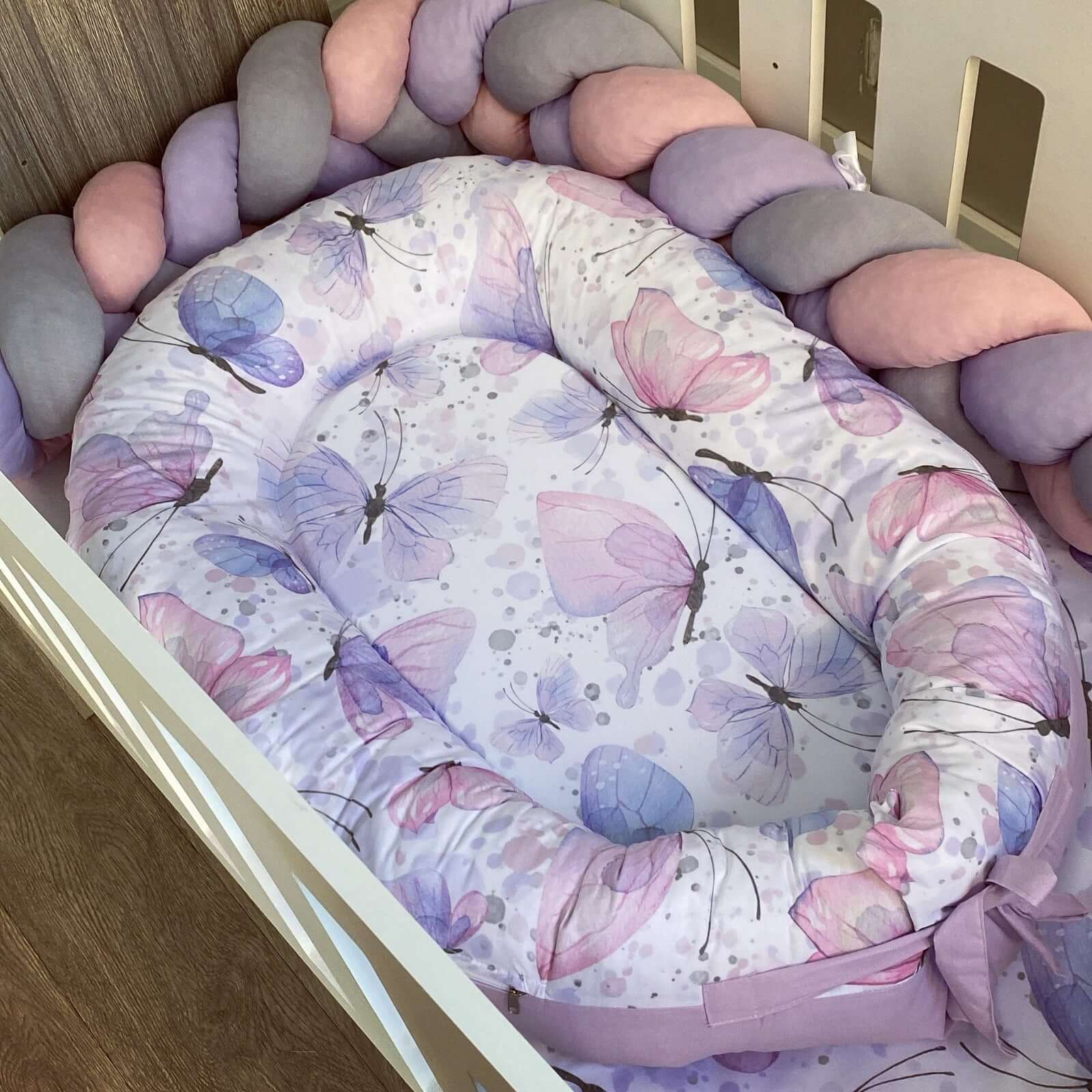 Nest - Pink Purple Butterfly 01 baby nursery snuggle nests South Africa