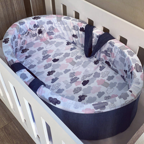 Carry Cot - Pink Clounds 01 baby carry cots South Africa