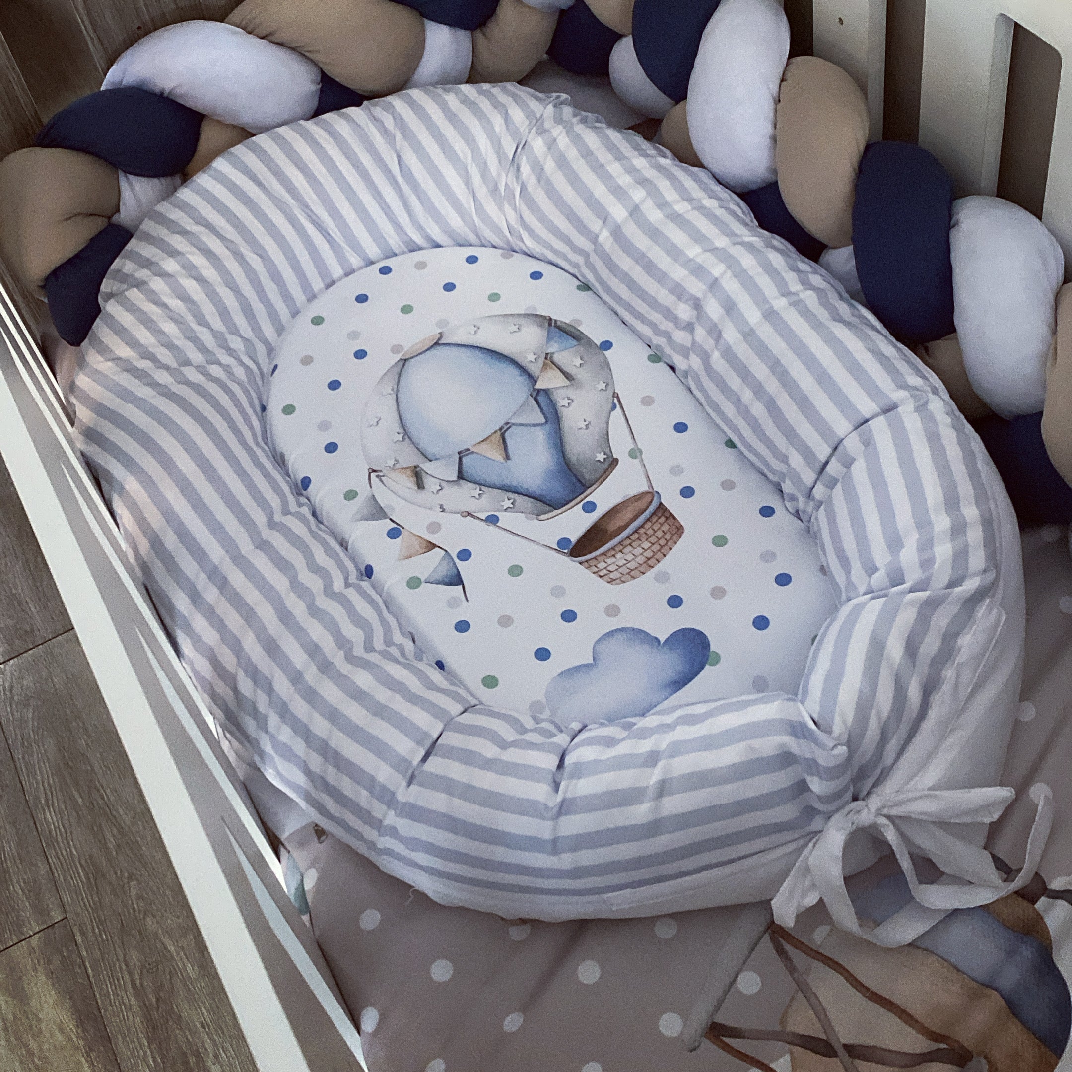 Nest - Blue Stone Balloon 01 baby nursery snuggle nests South Africa