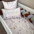 Cot Bedding - Sage Floral Set 01