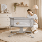 Dream Starlight Bedside Bassinet - Grey