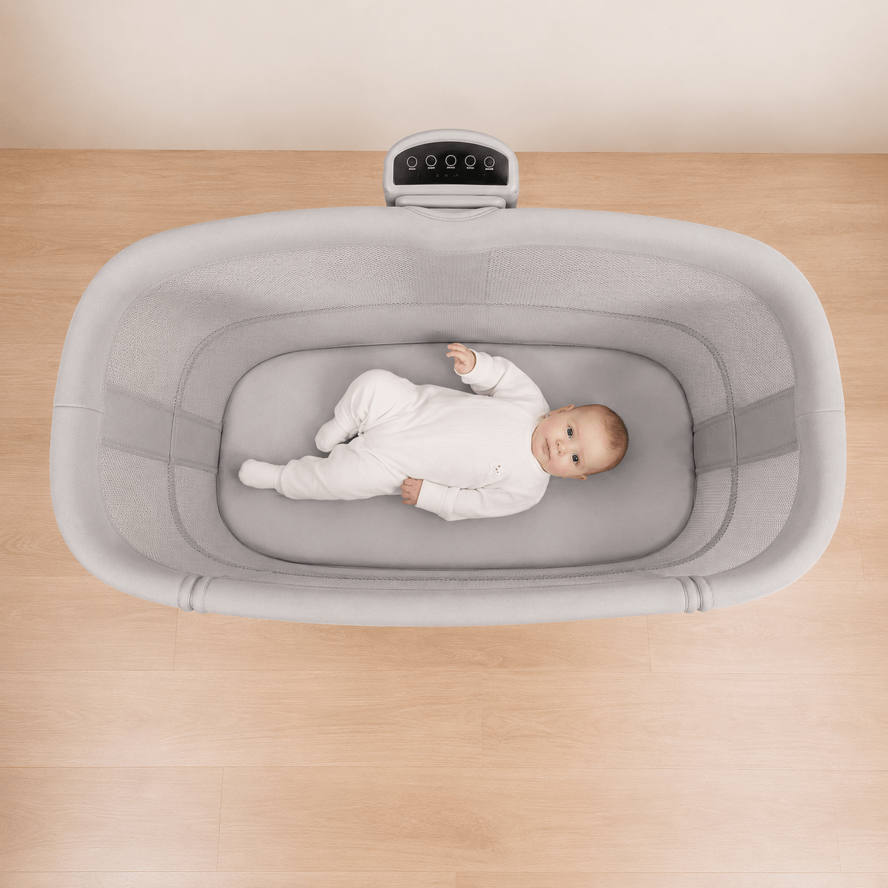 Dream Starlight Bedside Bassinet - Grey