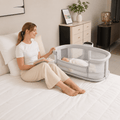 Dream Starlight Bedside Bassinet - Grey