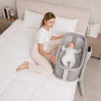 Dream Starlight Bedside Bassinet - Grey