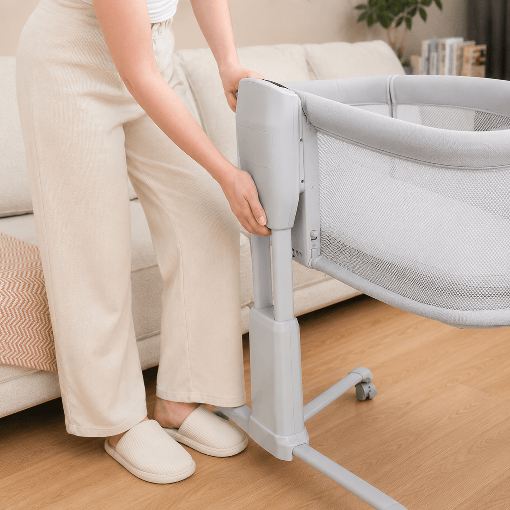 Dream Starlight Bedside Bassinet - Grey