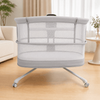 Dream Starlight Bedside Bassinet - Grey