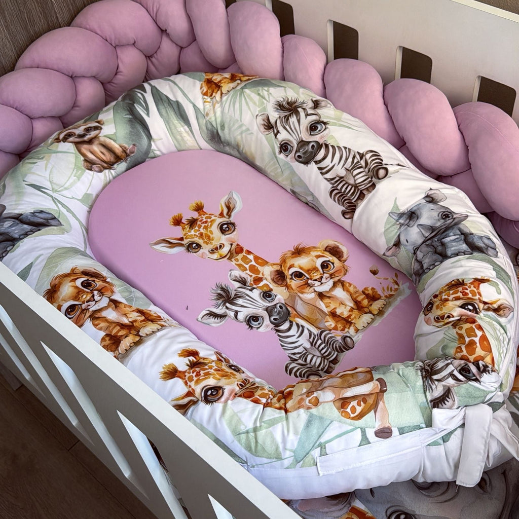 Cot Bedding - Pink Safari Set 20