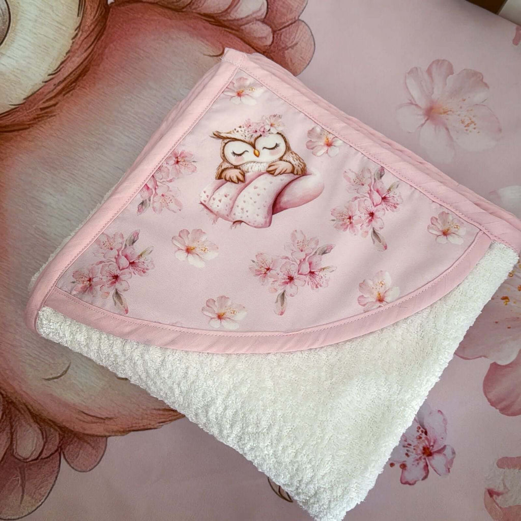 Cot Bedding - Pink Owl Set 02