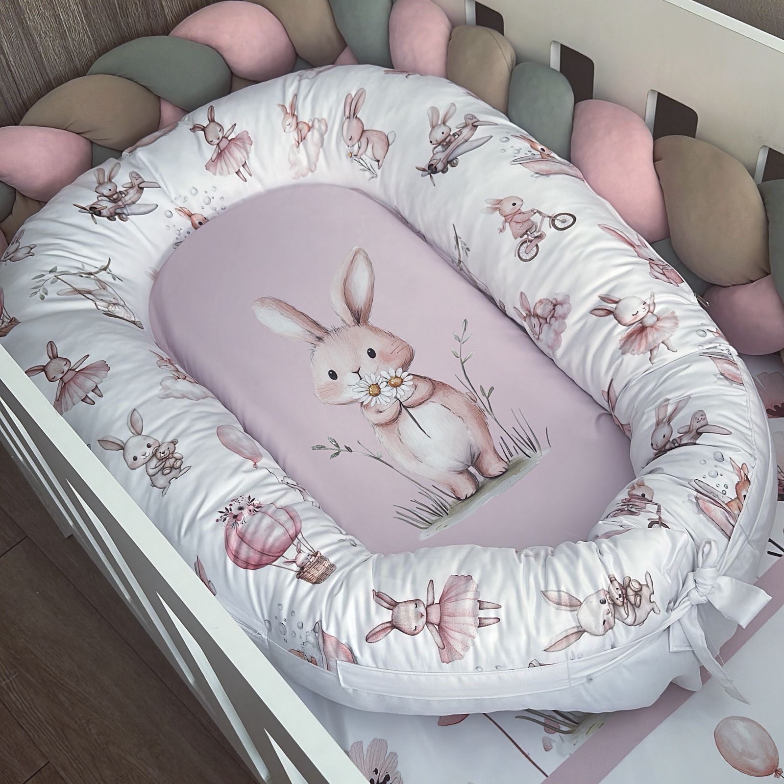 Nest - Pink Bunny 03 baby nursery snuggle nests South Africa