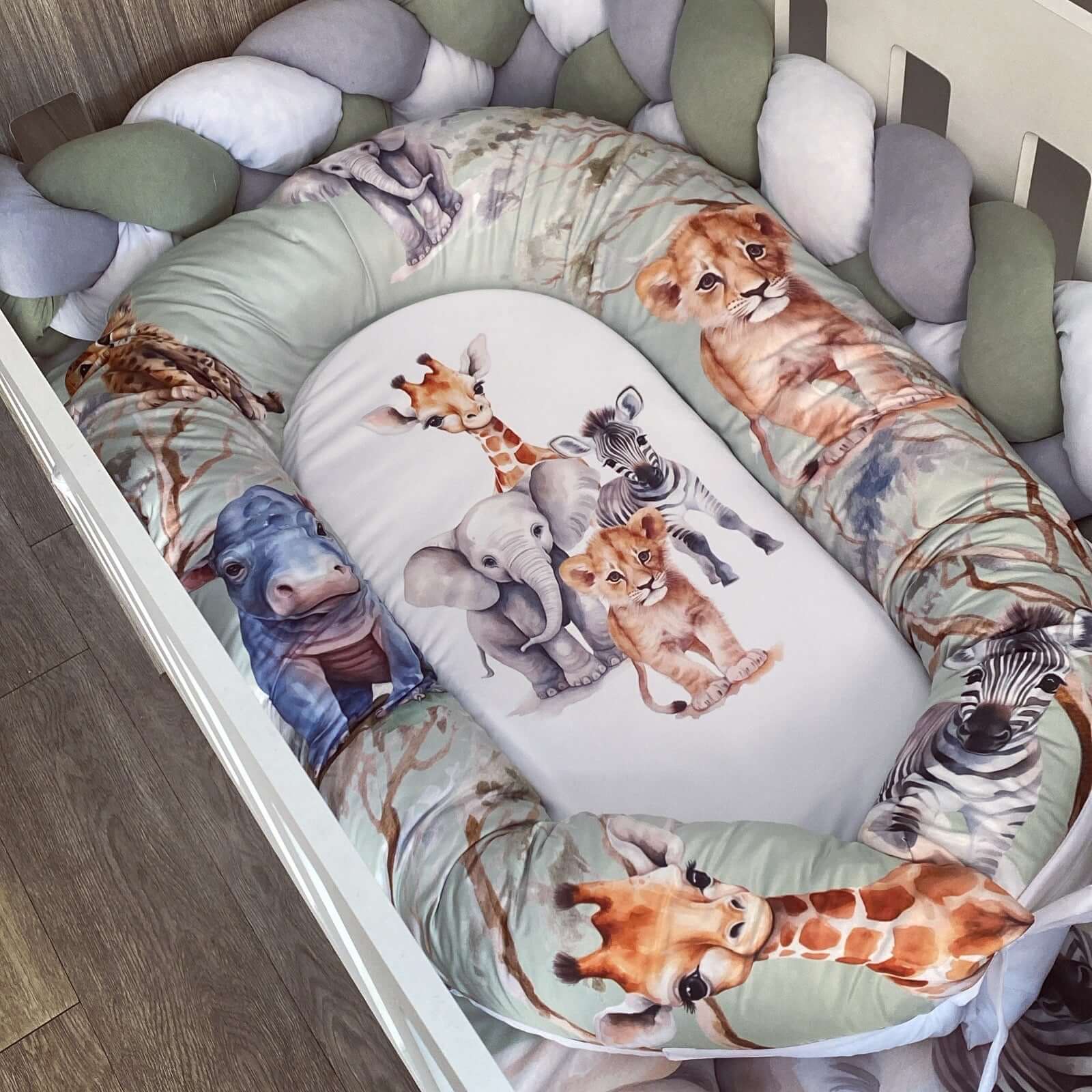 Nest - Sage Safari 01 baby nursery snuggle nests South Africa