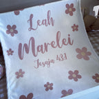 Cot Bedding - Check Flower Set 01