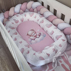 Cot Bedding - Pink Bear Set 04